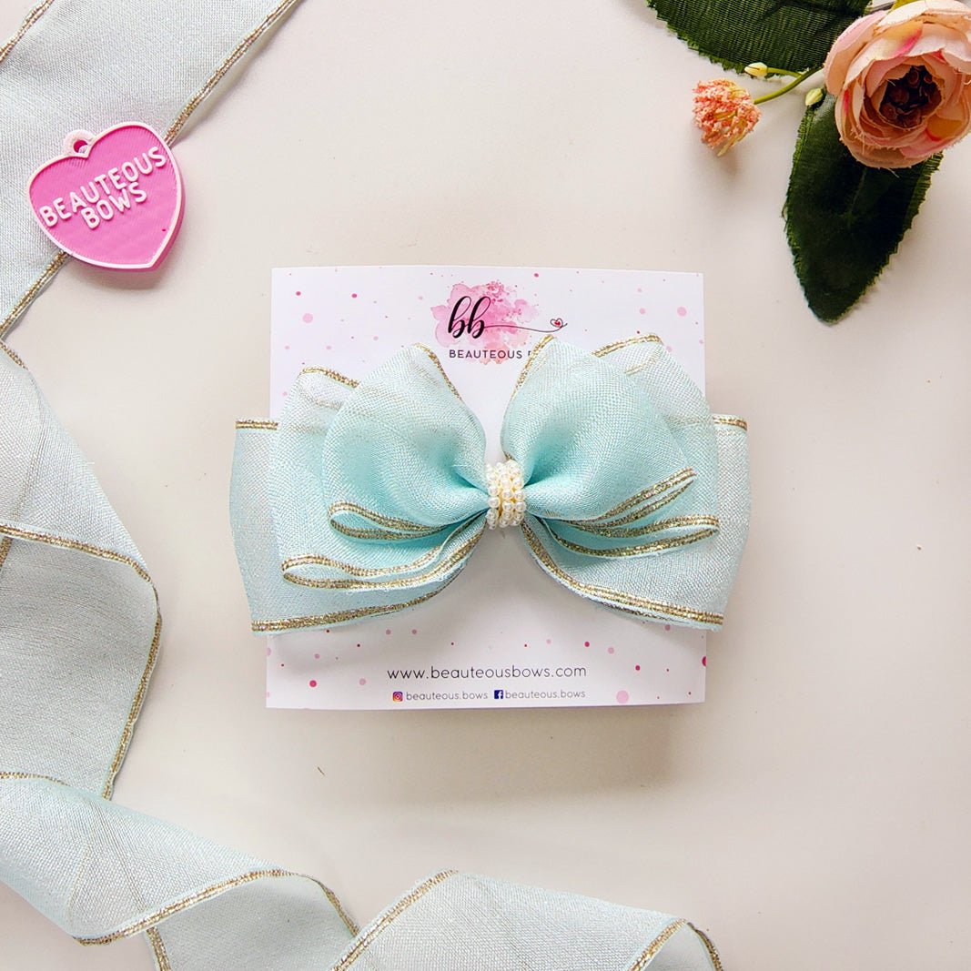 Butterfly Organza Beaded Hair Bow