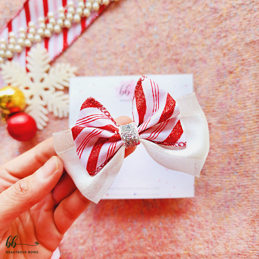 CandyCane Butterfly Bow