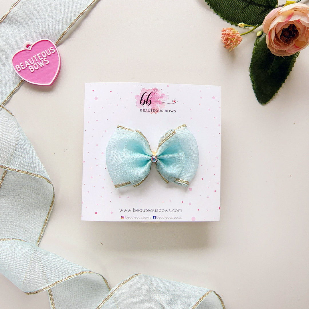 Diamond Organza Hair Bow