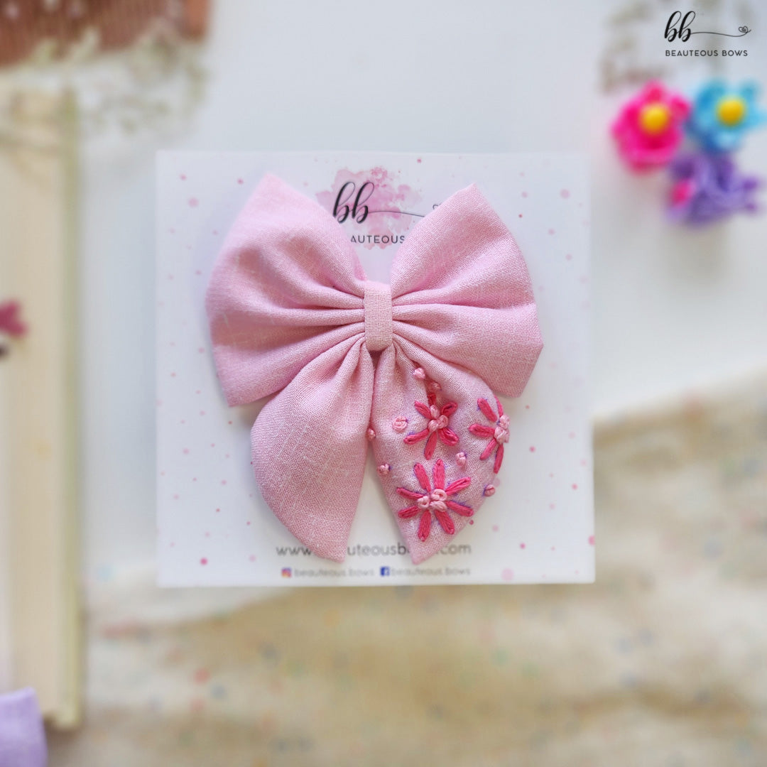 Falling for Florals Pigtail Hair Bow