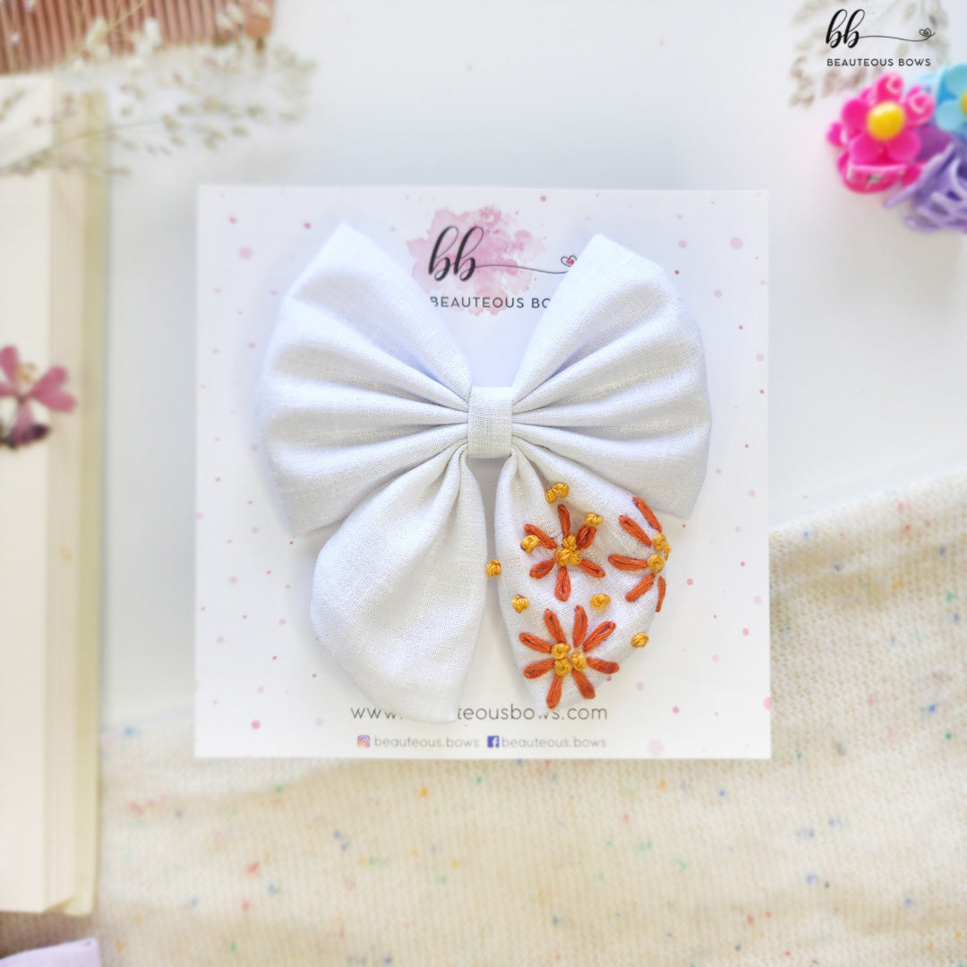 Falling for Florals Pigtail Hair Bow