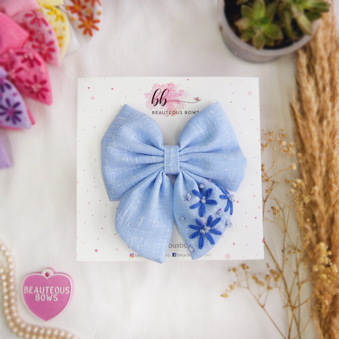 Falling for Florals Pigtail Hair Bow