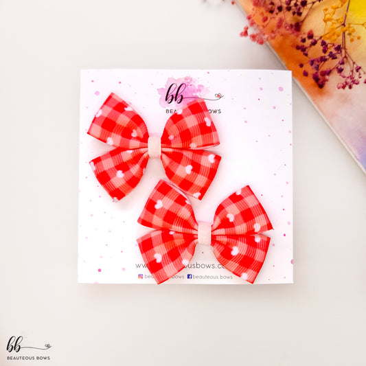 Gingham Mini Bow set of 2