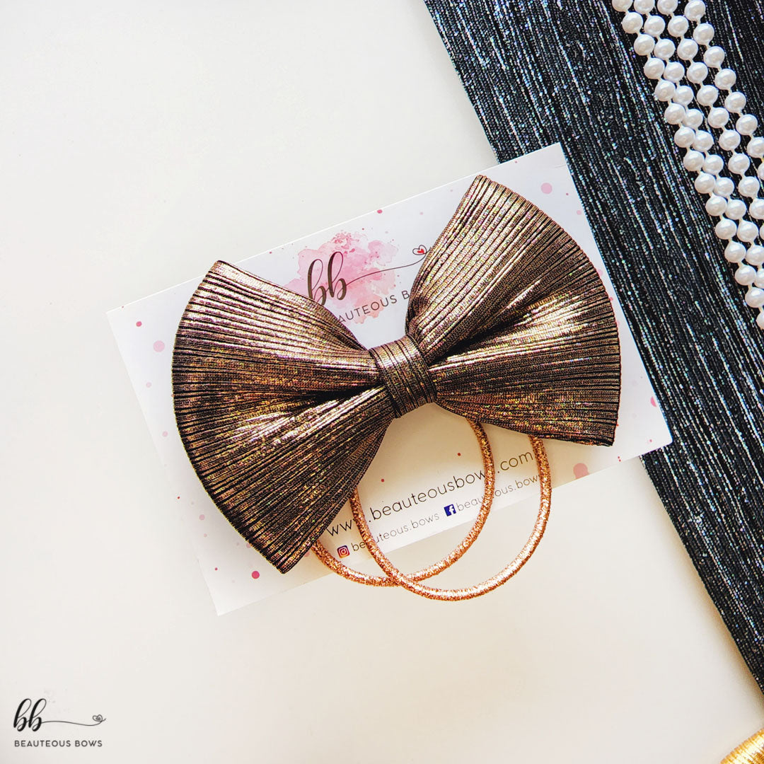 Glazed Glam Bow Hairtie