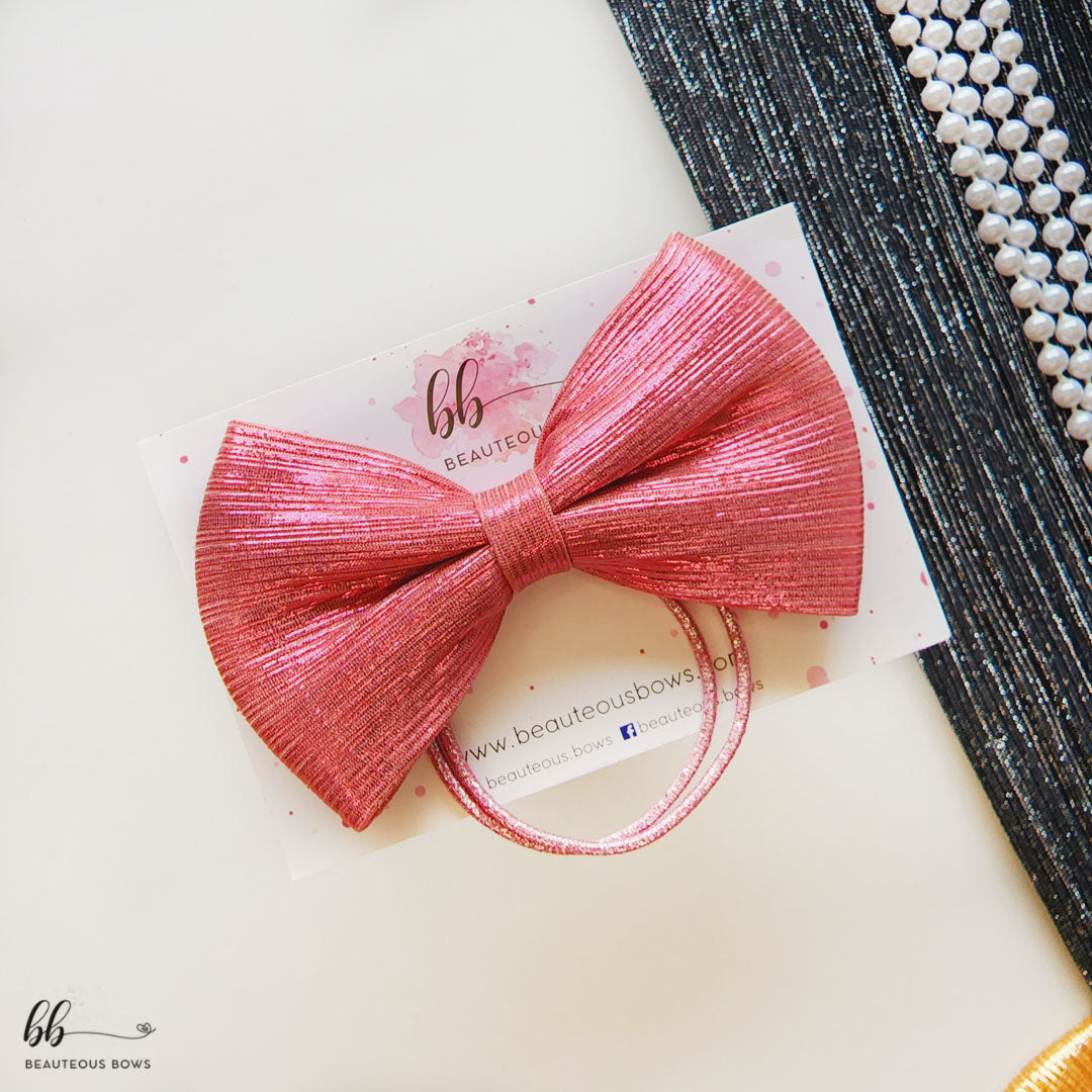 Glazed Glam Bow Hairtie