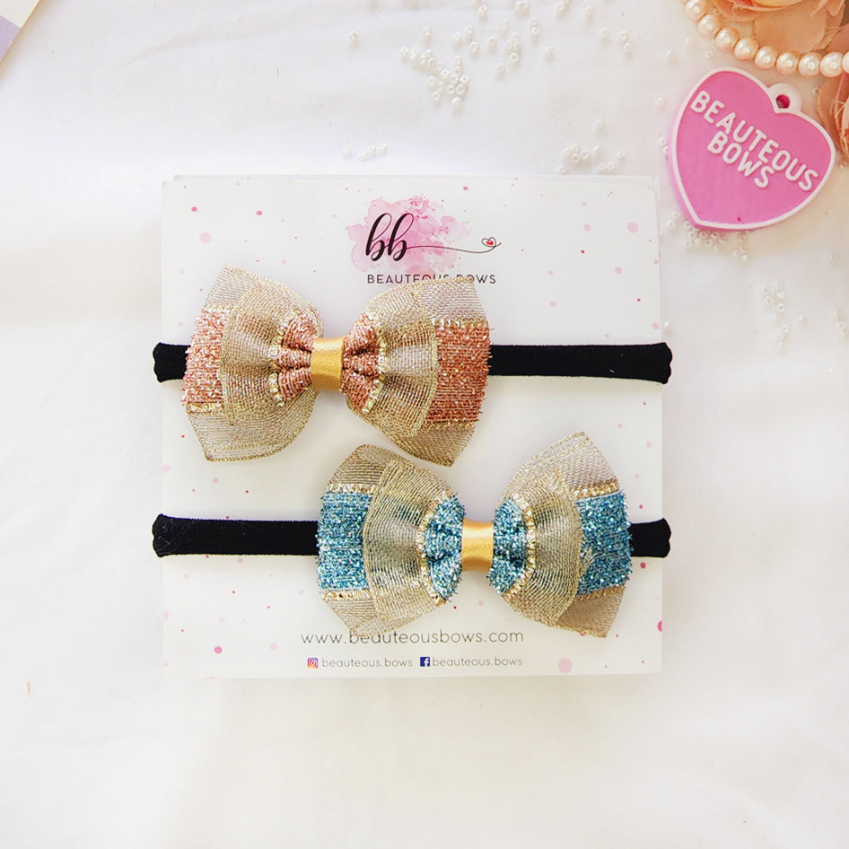 Glitter Double Bow Set