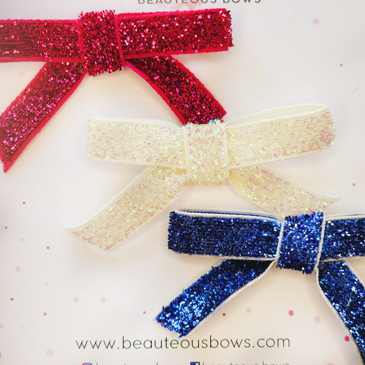 Glitter Bows Set of 3