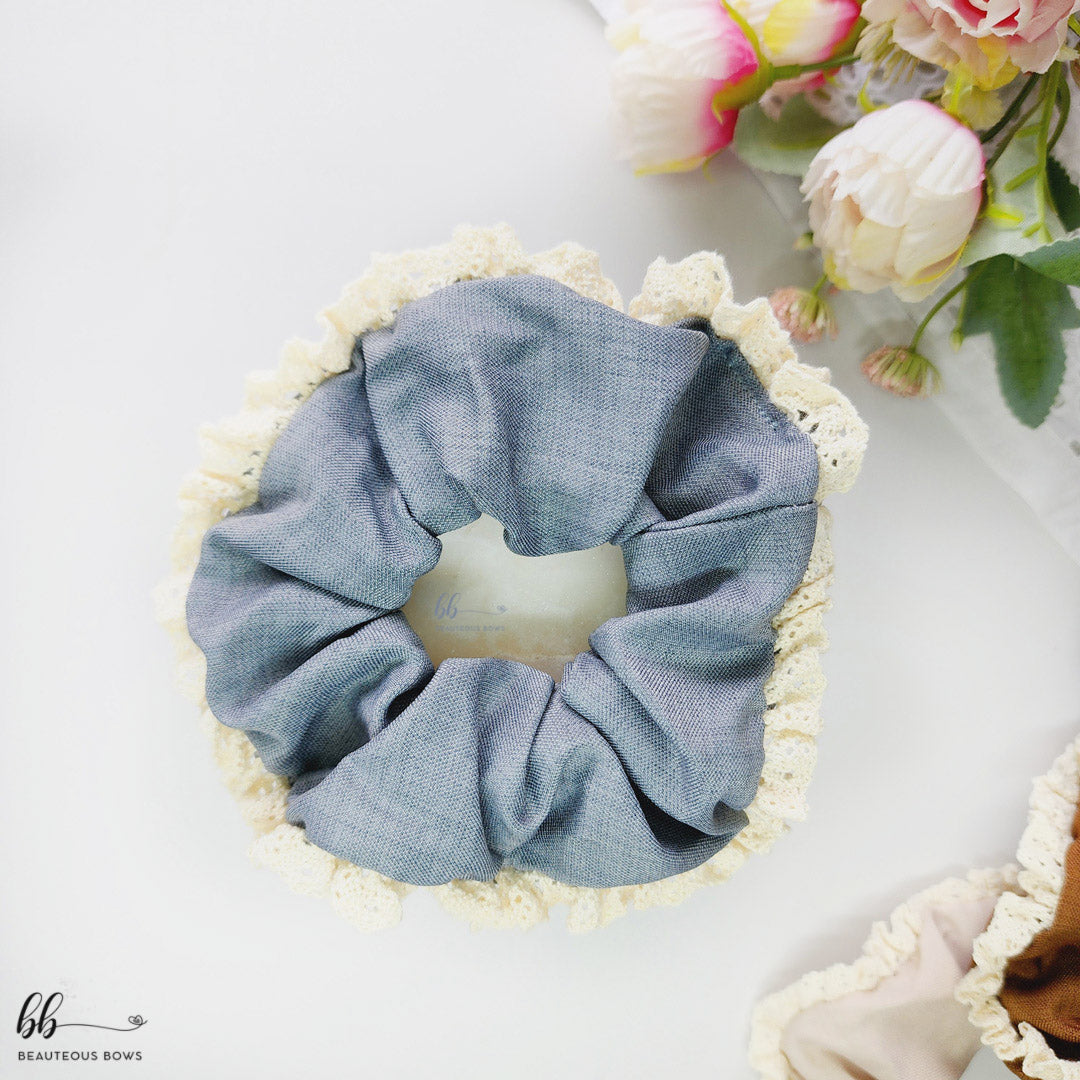 Dainty Lace Scrunchie Set