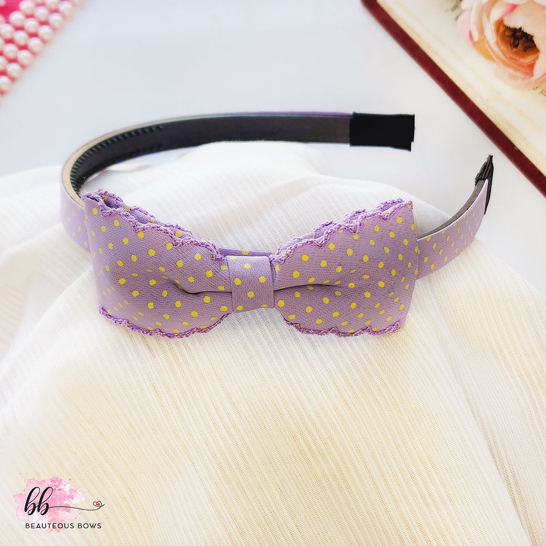 Polka Bow Hairband