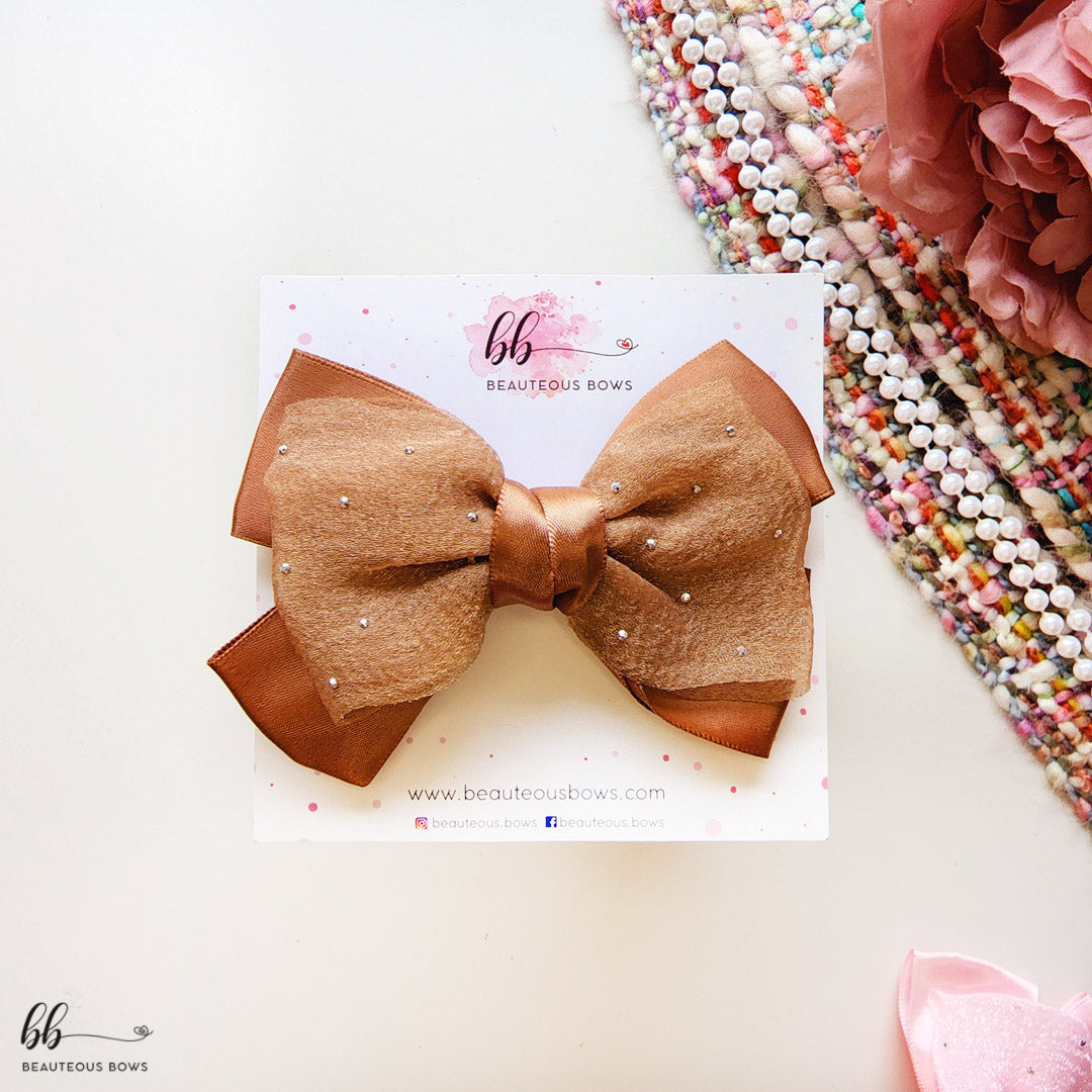 Layered Shimmer Hair Bow