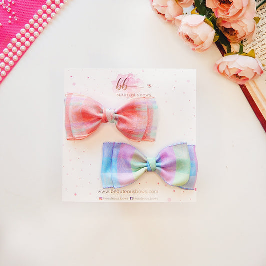 Organza Double Hair Bow set of 2