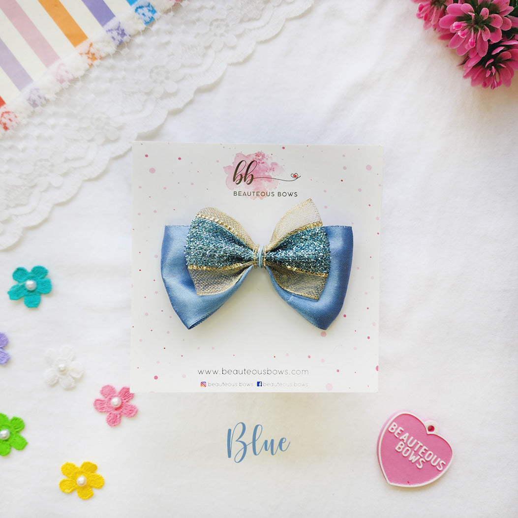 Glitter Satin Bow - 4 colours