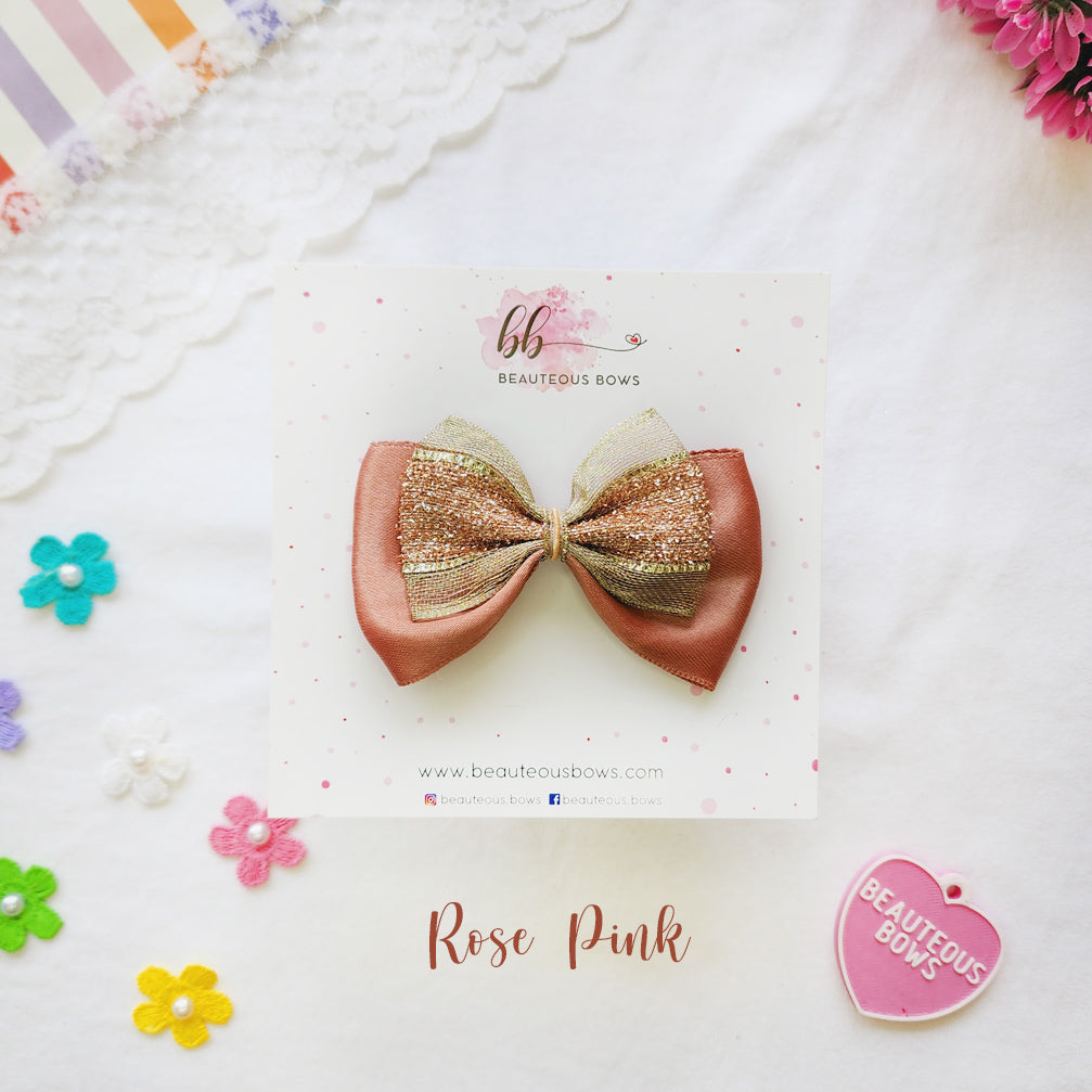 Glitter Satin Bow - 4 colours