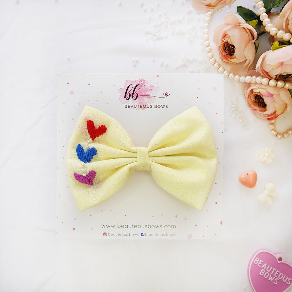 So in Love Yellow Standard Hair Bow