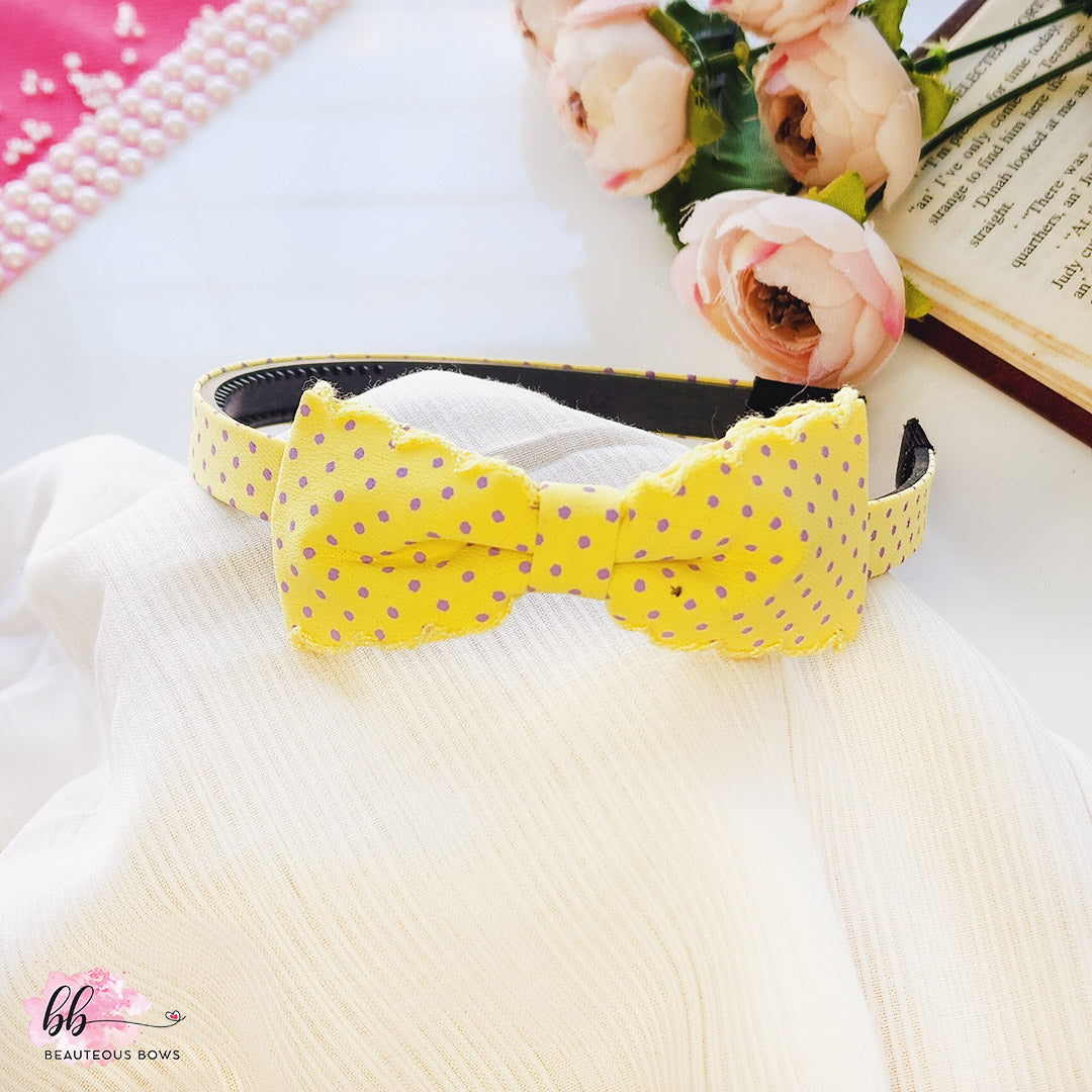 Polka Bow Hairband