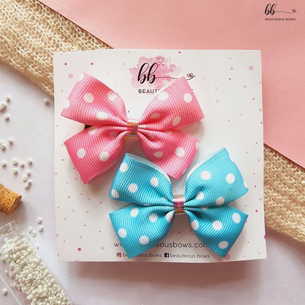 Polka Love Mini Bow set of 2