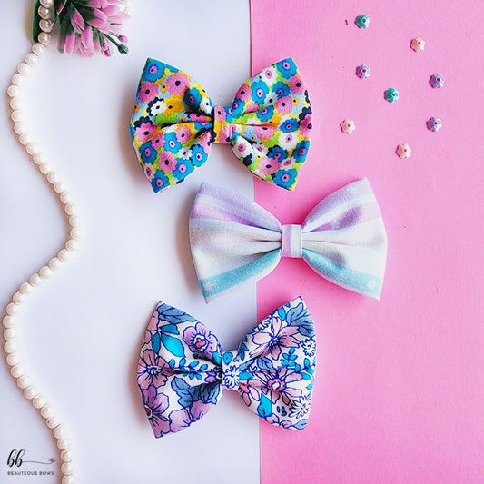 Poppy Pastels Hair Bow Combo