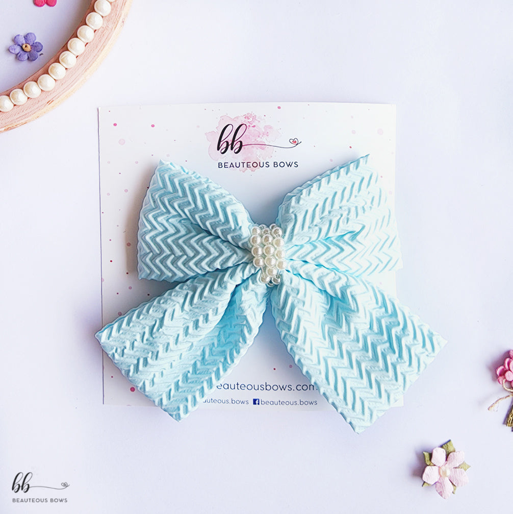 Chevron Beaded Double Bow