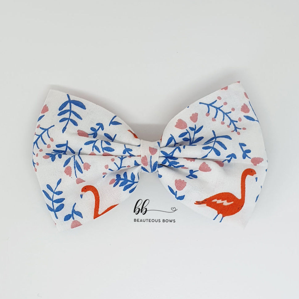 Flamingoes Printed Hair Bow