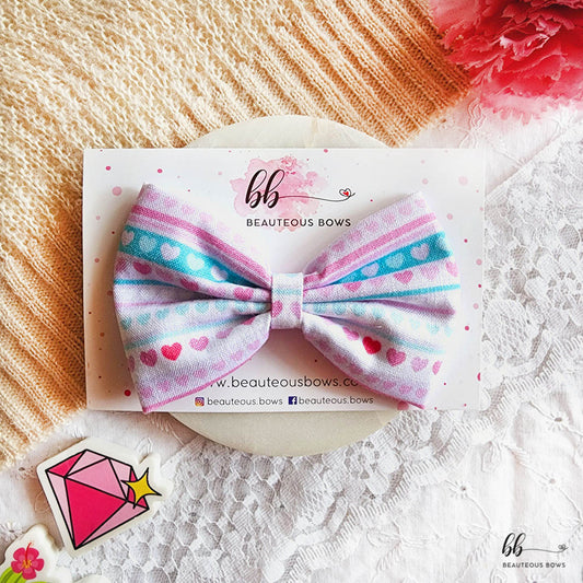 Love Letters Printed Hair Bow