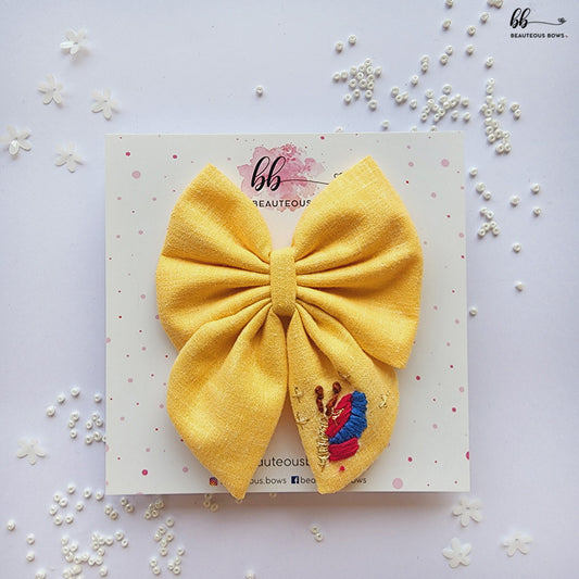 Mango Butterfly Pigtail Hair Bow