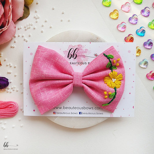 Flower Blush Standard Hair Bow