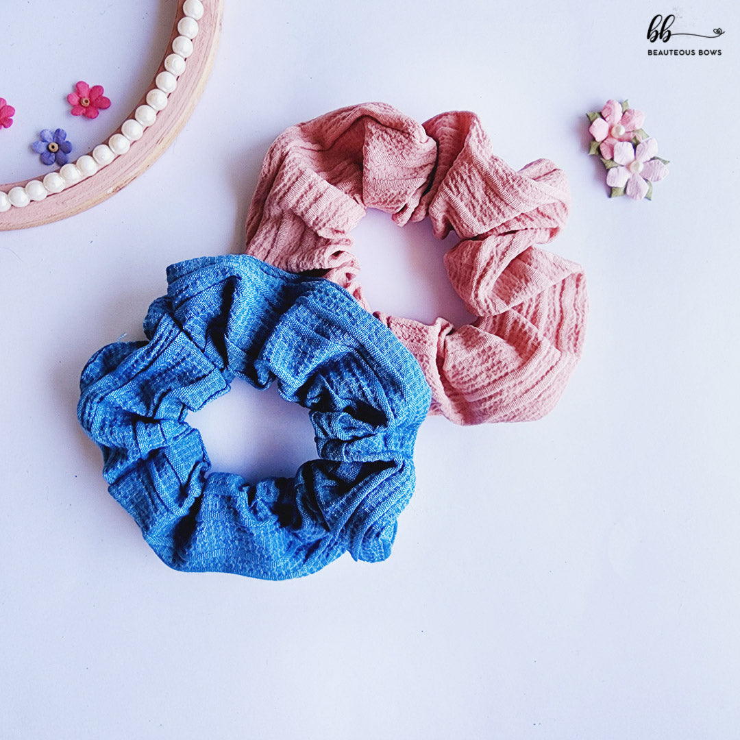 Blue Mauve Daily Scrunchie Set