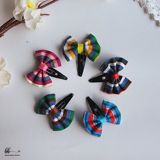 Striped Bow Tic Tac Set of 5